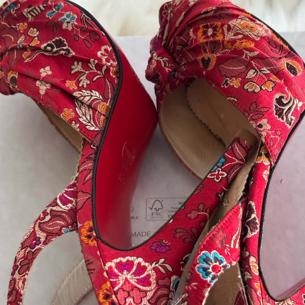 Billy Chan Couture Red Peep Toe Stilettos - Picture 9 of 14